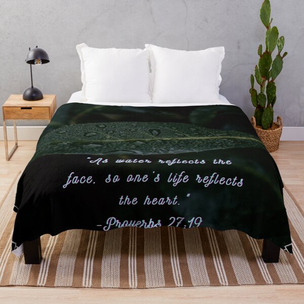 Item preview, Proverbs 27:19 Rainy Leaves Bible Verse Quote designed and sold by JLPhotographer.