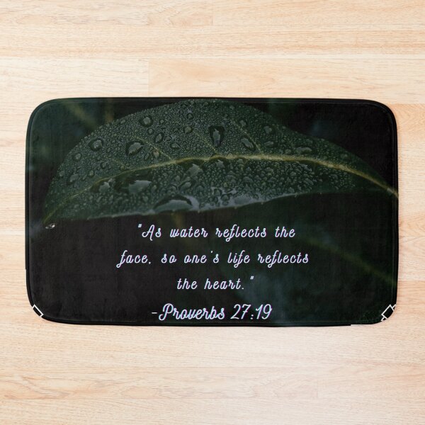 Item preview, Proverbs 27:19 Rainy Leaves Bible Verse Quote designed and sold by JLPhotographer.