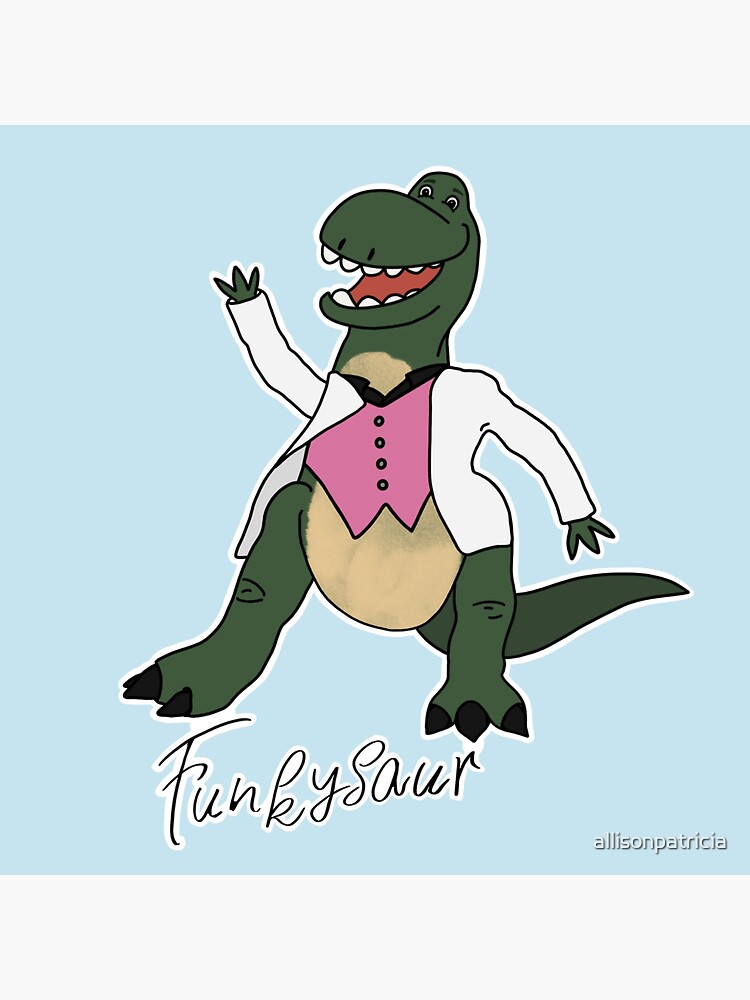 Thumbnail 3 of 3, Sticker, Funkysaur designed and sold by allisonpatricia.