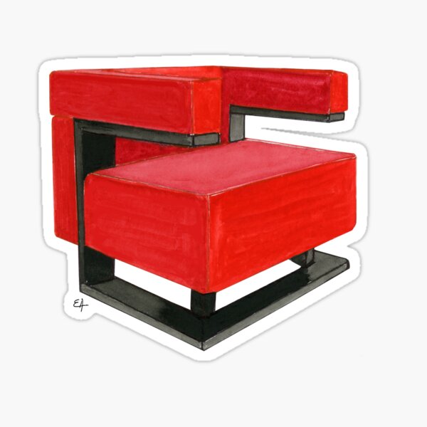 F-51 armchair - Watercolor painting Sticker