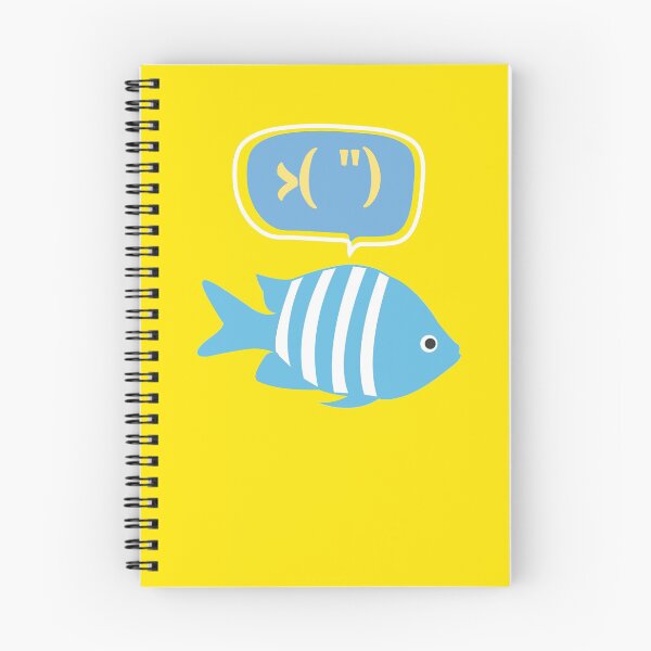 Item preview, Fish Thinking About Fish (blue) designed and sold by artfulnotebook.