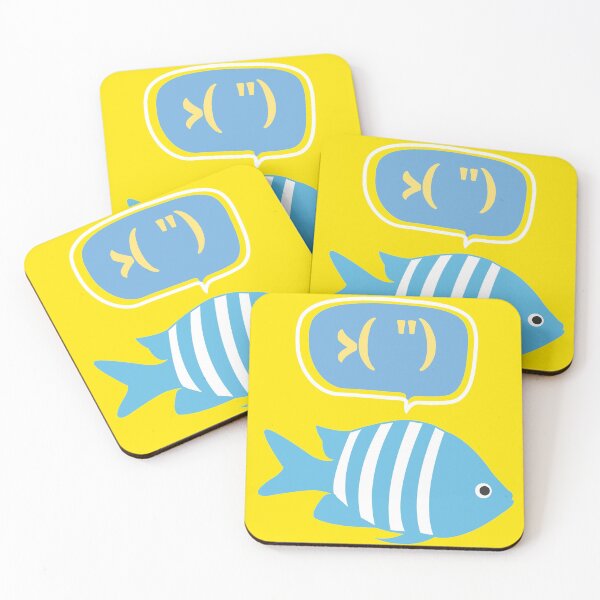 Item preview, Fish Thinking About Fish (blue) designed and sold by artfulnotebook.