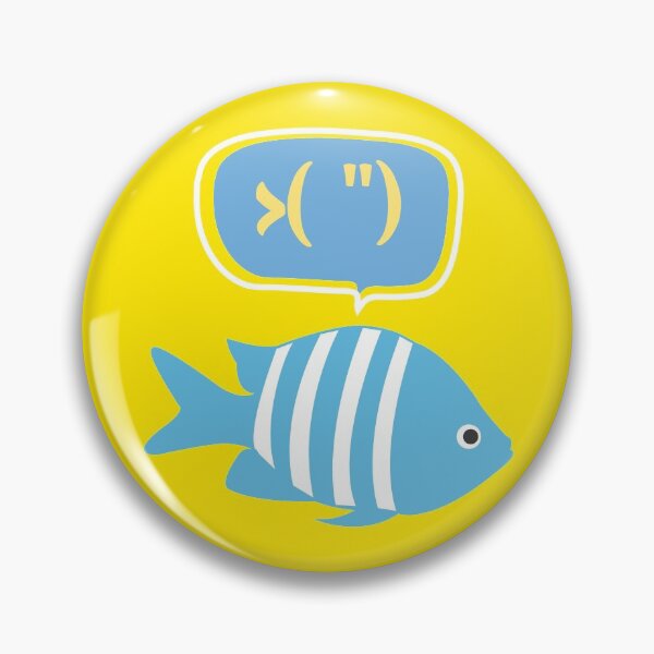Item preview, Fish Thinking About Fish (blue) designed and sold by artfulnotebook.