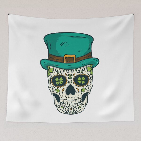 Item preview, Skull Saint Patricks Day of Dead T-Shirt designed and sold by TheFlipRepublic.