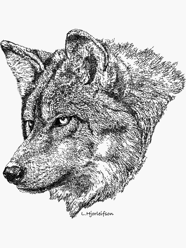 "Fenrir Wolf " Sticker for Sale by lhjorleifson Redbubble