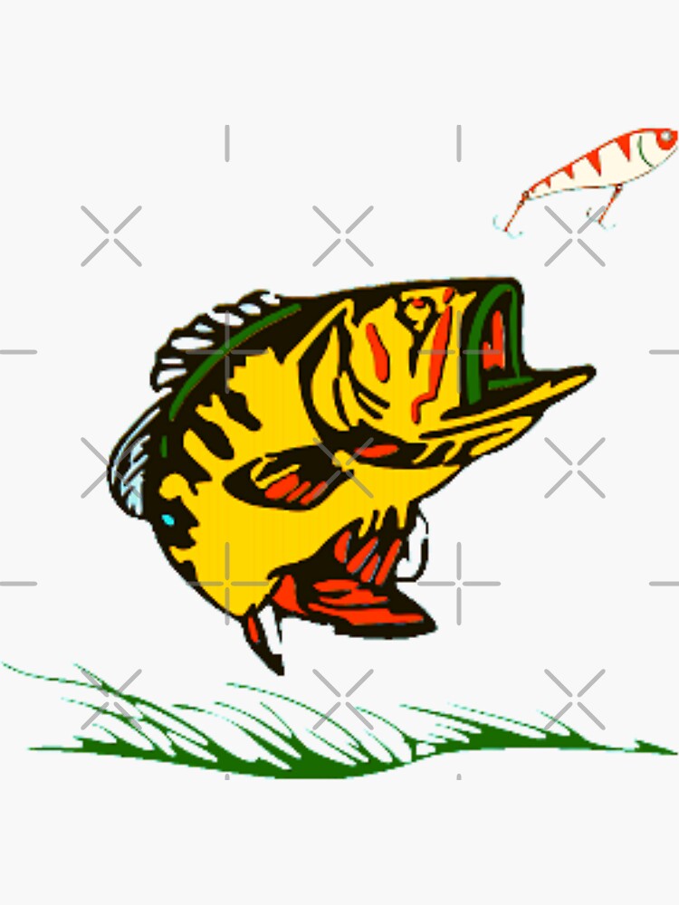 Peacock Bass Strike Plug Lure Fishing Aggressive Attack Sticker for Sale  by CBCreations73
