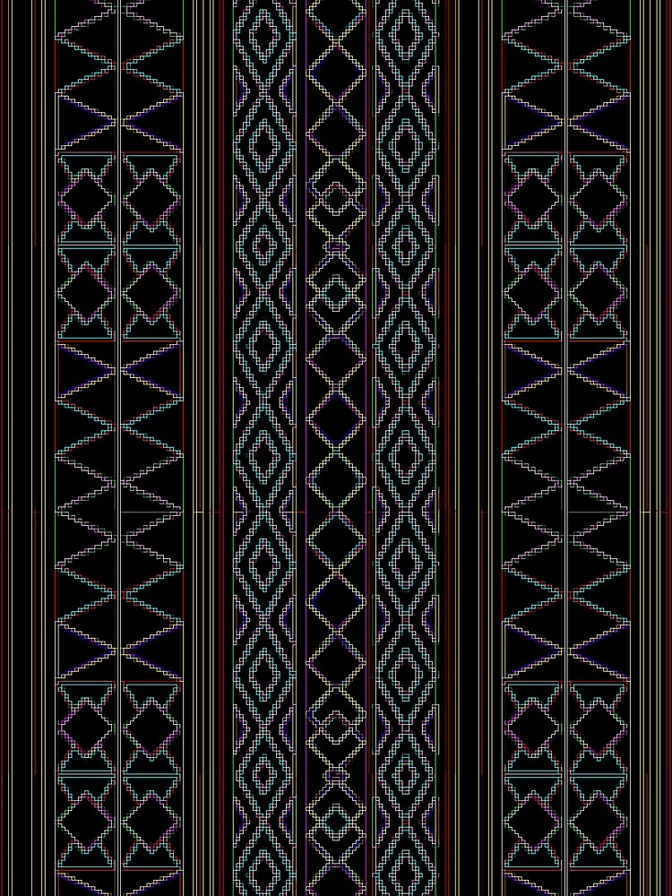 Arabesque Neon Lines Art by vkdezine