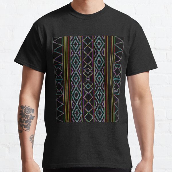 Arabesque Neon Lines Art Classic T-Shirt