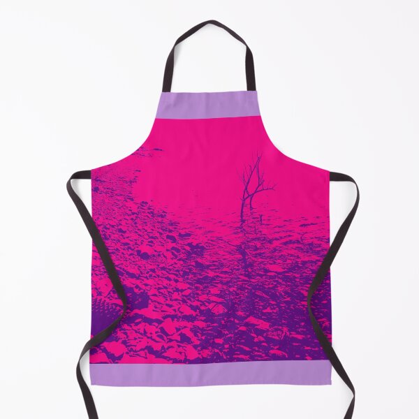 Item preview,  stony lake edge with pine cone and stick in water pink gradient water designed and sold by Brian Scantlebury.