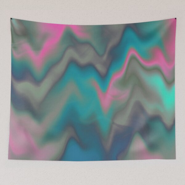 Item preview, Watercolor Painting Abstract Colorful Tie-Dye Gradient Rainbow Pattern Design Beautiful Modern (Pink Green Blue Gray Red) designed and sold by AEJdesign.