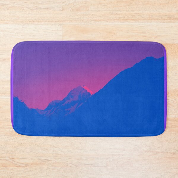 Item preview, Blue and pink gradient colors of snow capped mountain designed and sold by Brian Scantlebury.