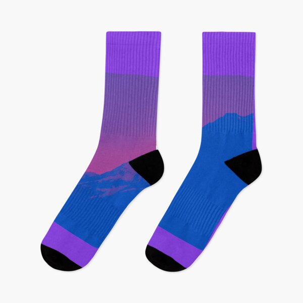 Item preview, Blue and pink gradient colors of snow capped mountain designed and sold by Brian Scantlebury.