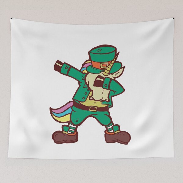 Item preview, St Patricks Day Girls Dabbing Unicorn Leprechaun Lepricorn T-Shirt designed and sold by TheFlipRepublic.