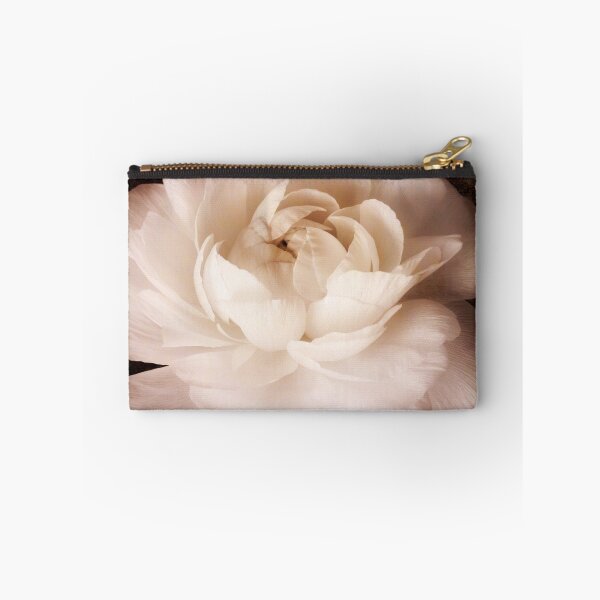 Item preview, White Ranunculus Flower Isolated on Black Background designed and sold by SilverSpiral.