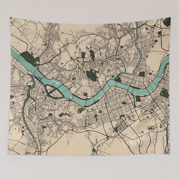 Item preview, Seoul City Map of South Korea - Vintage designed and sold by deMAP.