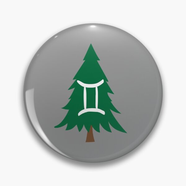 Item preview, Hand Drawn Gemini Zodiac Pine Tree designed and sold by itsrturn.