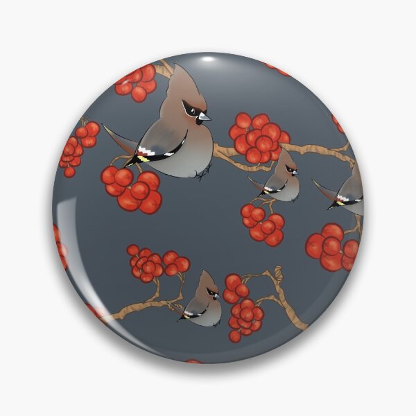 Item preview, Waxwing and Winterberry designed and sold by Krystal Thomas.