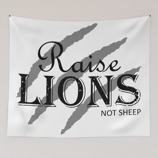 Item preview, Raise Lions Not Sheep | Black designed and sold by Qestar.