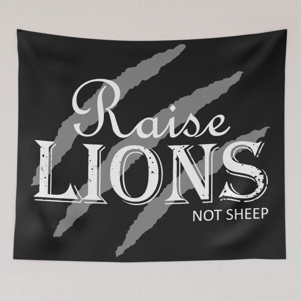Item preview, Raise Lions Not Sheep | White designed and sold by Qestar.
