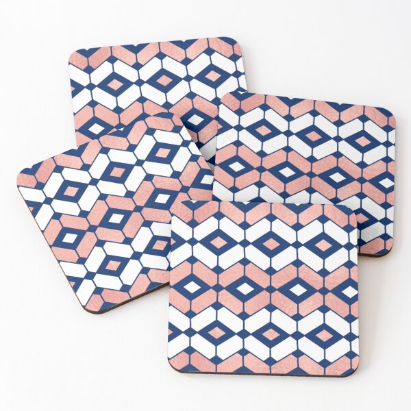 Item preview, Rose gold and navy diamond pattern designed and sold by MLD112.