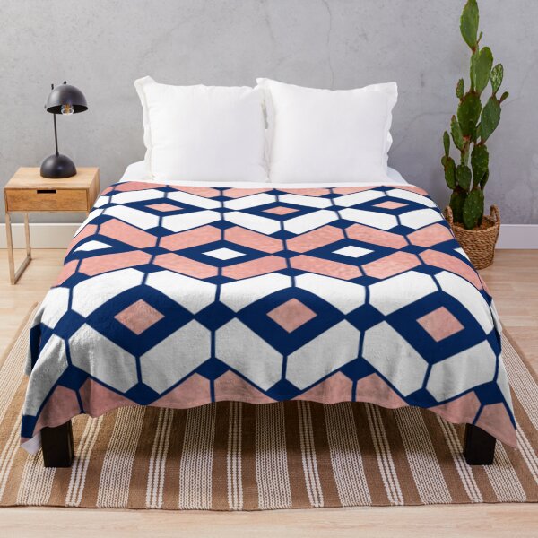 Item preview, Rose gold and navy diamond pattern designed and sold by MLD112.