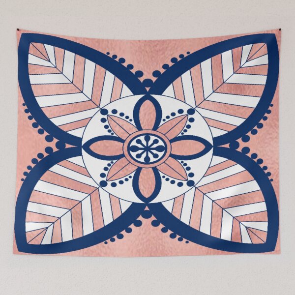 Item preview, Rose gold and navy flower designed and sold by MLD112.