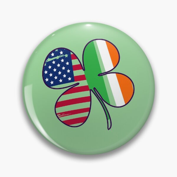 Item preview, St. Patrick's Day Irish American Flag Shirt Shamrock Gift T-Shirt designed and sold by TheFlipRepublic.