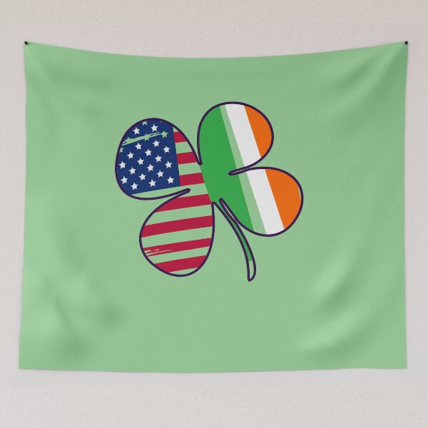 Item preview, St. Patrick's Day Irish American Flag Shirt Shamrock Gift T-Shirt designed and sold by TheFlipRepublic.