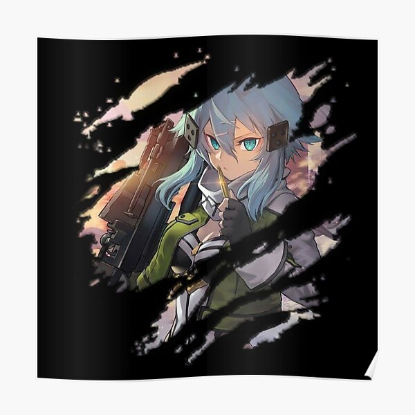 Sword Art Online Sinon Asada Shino HD Wallscroll Poster Kunstdrucke Bider Druck