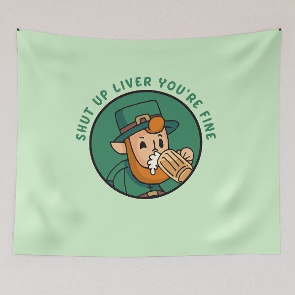 Item preview, Dark Beer Drinking Saint Patricks Shut Up Liver T-Shirt designed and sold by TheFlipRepublic.