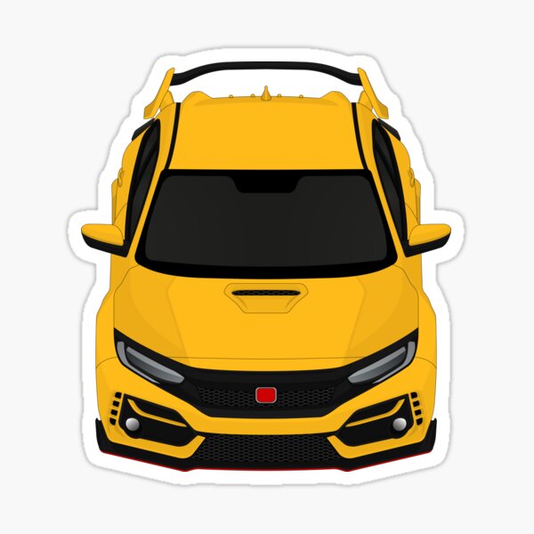 Aperçu de l'œuvre Civic type R Yellow créée et vendue par VenZolic.