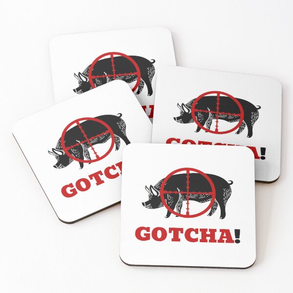 Item preview, Gotcha! Hog hunting pig boar hunter white designed and sold by daguilon.