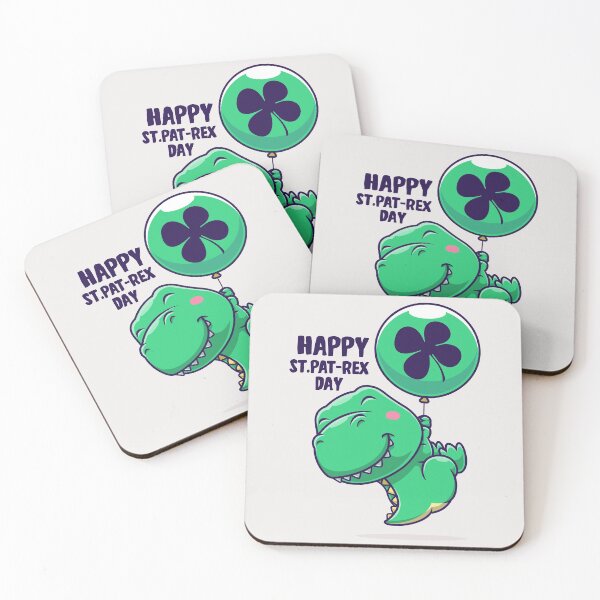 Item preview, Luckysaurus Dinosaur Shamrock St Patricks Day Boys Men T rex T-Shirt designed and sold by TheFlipRepublic.