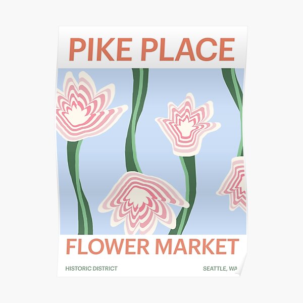 Pike Place Flower Market Poster