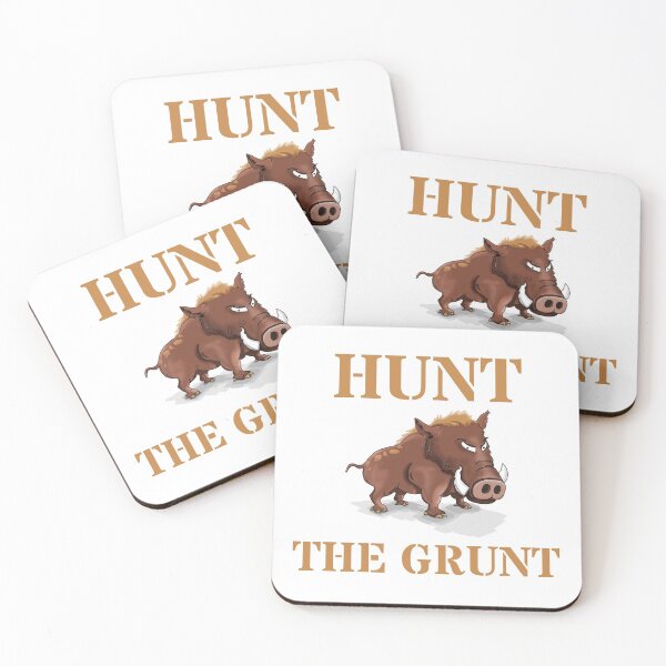 Item preview, Hunt the grunt. Hog hunting pig boar hunter white designed and sold by daguilon.
