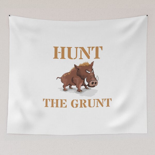 Item preview, Hunt the grunt. Hog hunting pig boar hunter white designed and sold by daguilon.