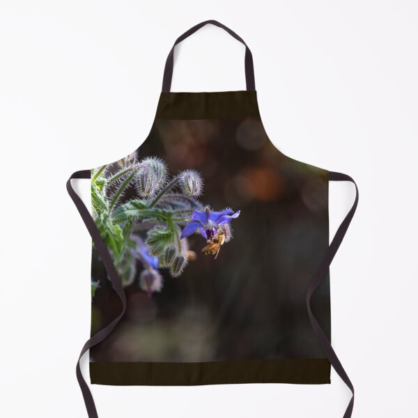 Item preview, Blue Borage Besmitten Bee Backed By Bokeh designed and sold by FigTreeMagick.