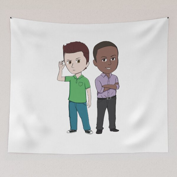 Item preview, Chibi Shawn Spencer and Burton Guster  designed and sold by Crafty Ninja Shop.
