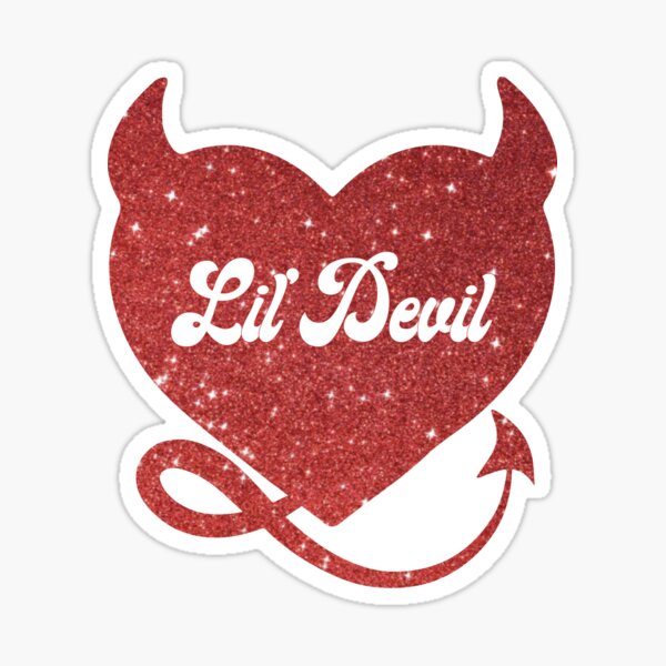 Mixed Media & Collage Art & Collectibles Little Devil Heart Sticker ...