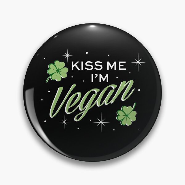 Item preview, "Kiss Me I'm Vegan" Vintage Inspired St. Patrick's Day Design designed and sold by LaDolceVegan.