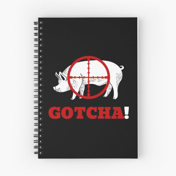 Item preview, Gotcha! Hog hunting pig boar hunter black designed and sold by daguilon.