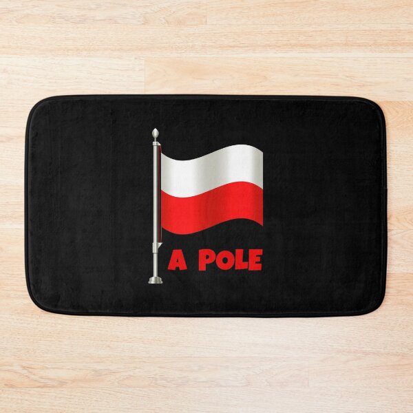 Item preview, “A POLE” Flag Pun (on Black) designed and sold by PawsitiveMum.