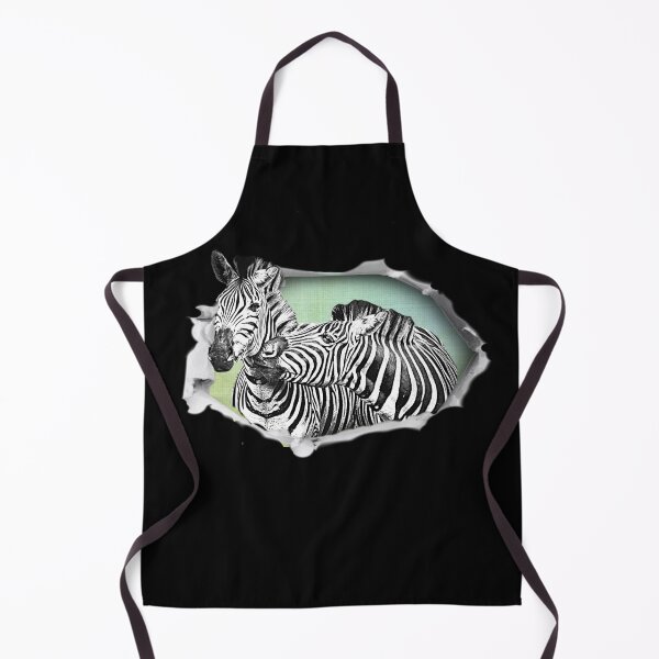 Item preview, Two Zebras poking their heads out of a Hole designed and sold by TheKingdomAttic.