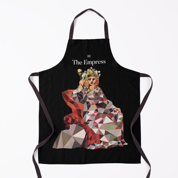 Item preview, The Empress Tarot Low Poly Vector Art, White Text version designed and sold by felinedreams.