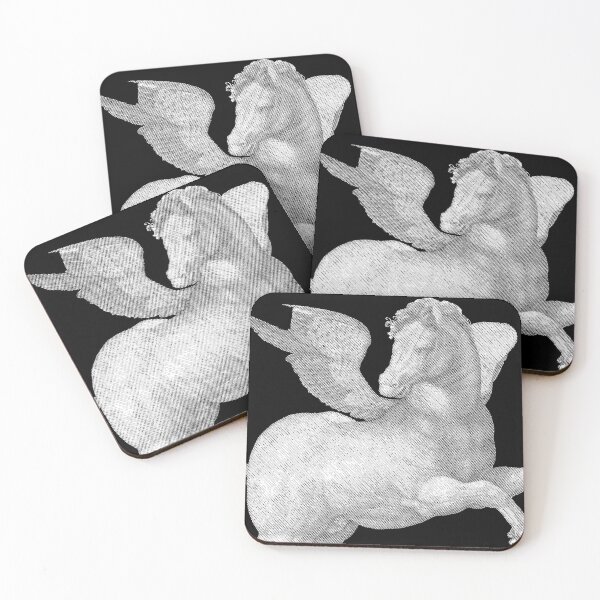 Item preview, Pegasus With Butterfly Wings Diagonal Line Art designed and sold by pelagio.