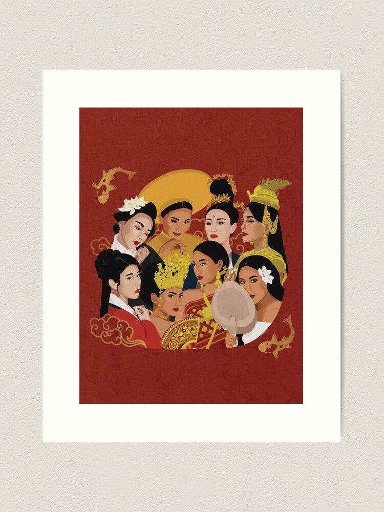 Imagen 2 de 3, Lámina artística con la obra Celebración asiática, diseñada y vendida por PbJournal.