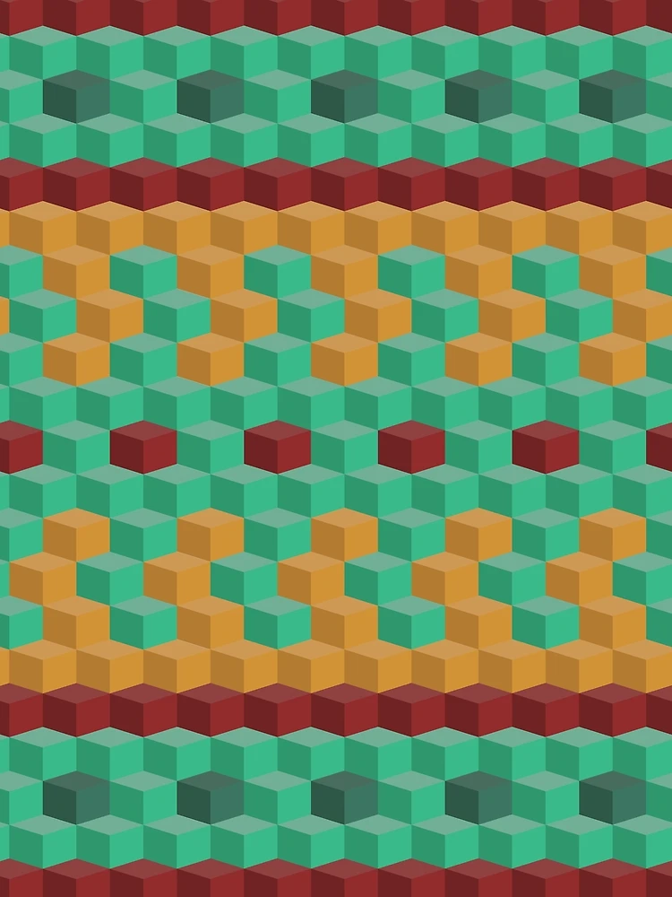 Thumbnail 3 of 3, Scarf, Color cube pattern designed and sold by Will Fisler.