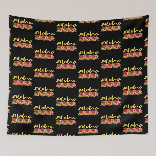 Item preview, Aloha! (On Black) designed and sold by PawsitiveMum.