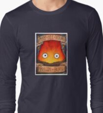 Howl's Moving Castle Illustration - CALCIFER (original) Long Sleeve T-Shirt