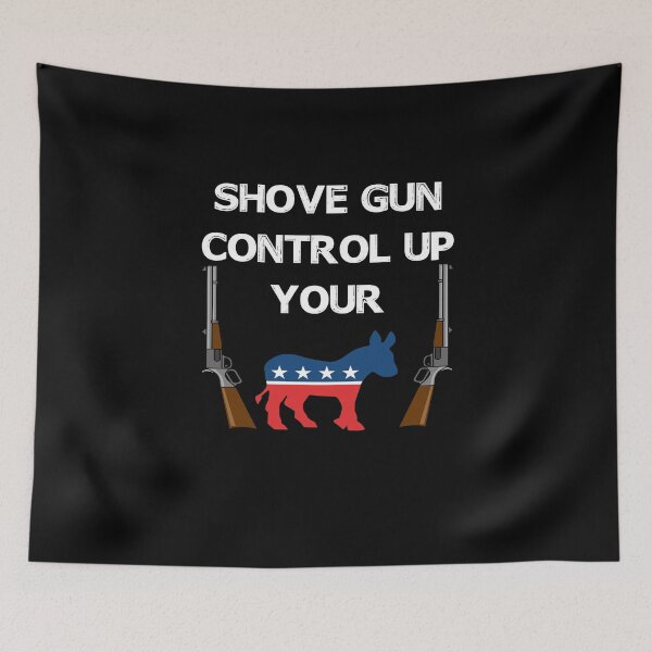 Item preview, Shove Gun Control Up Your Vintage Retro designed and sold by Niishouseca.